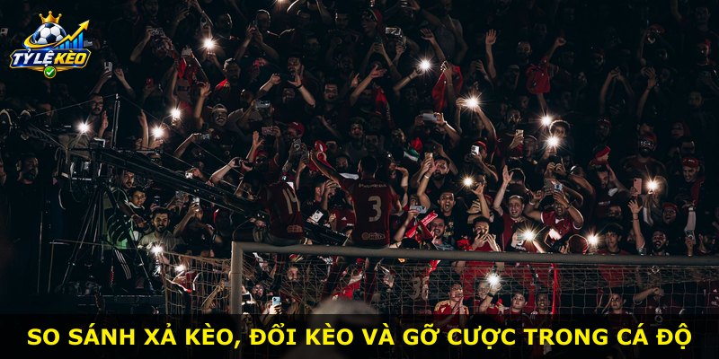 So sánh xả kèo, đổi kèo và gỡ cược trong cá độ
