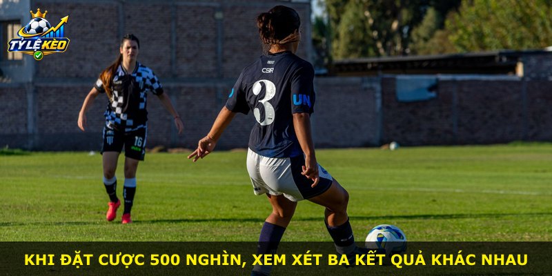 Khi đặt cược 500 nghìn, xem xét ba kết quả khác nhau