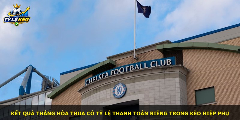 Kết quả thắng hòa thua có tỷ lệ thanh toán riêng trong kèo hiệp phụ